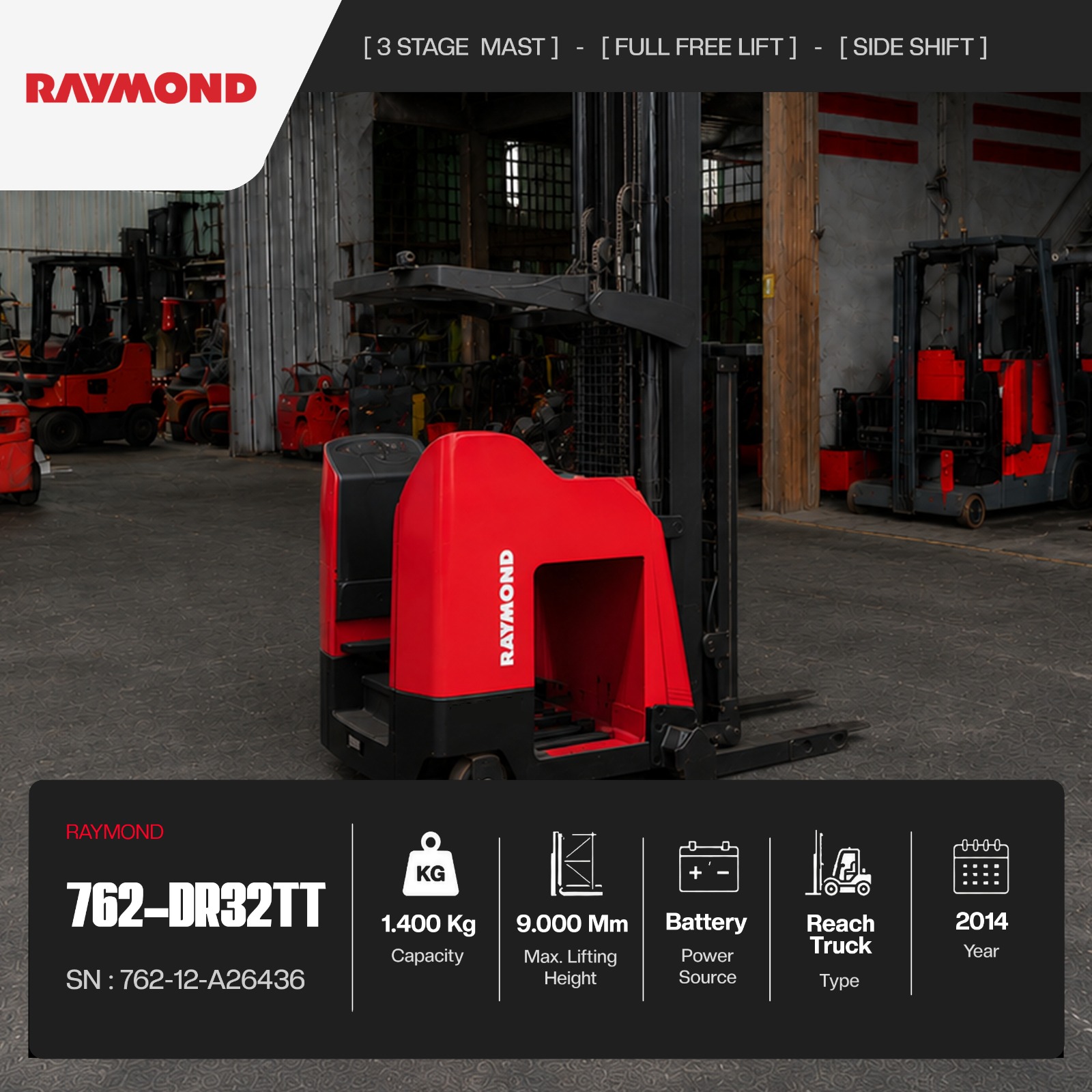 Raymond 762-DR32TT